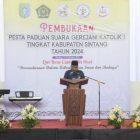 Kepala Kemenag Sintang Ajak Masyarakat Jaga Kerukunan dan Toleransi Antar Umat Beragama di Pembukaan Pesparani Katolik I